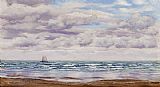 John Brett Gathering Clouds, A Fishing Boat Off The Coast